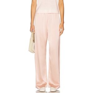 LESET Barb wide leg satin pant in Sakura NWT